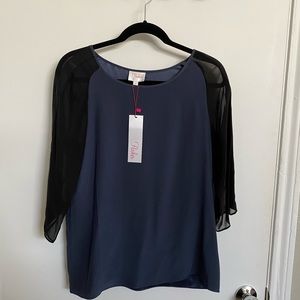 Parker Silk Bateau Blouse - size L